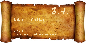 Babaji Anita névjegykártya